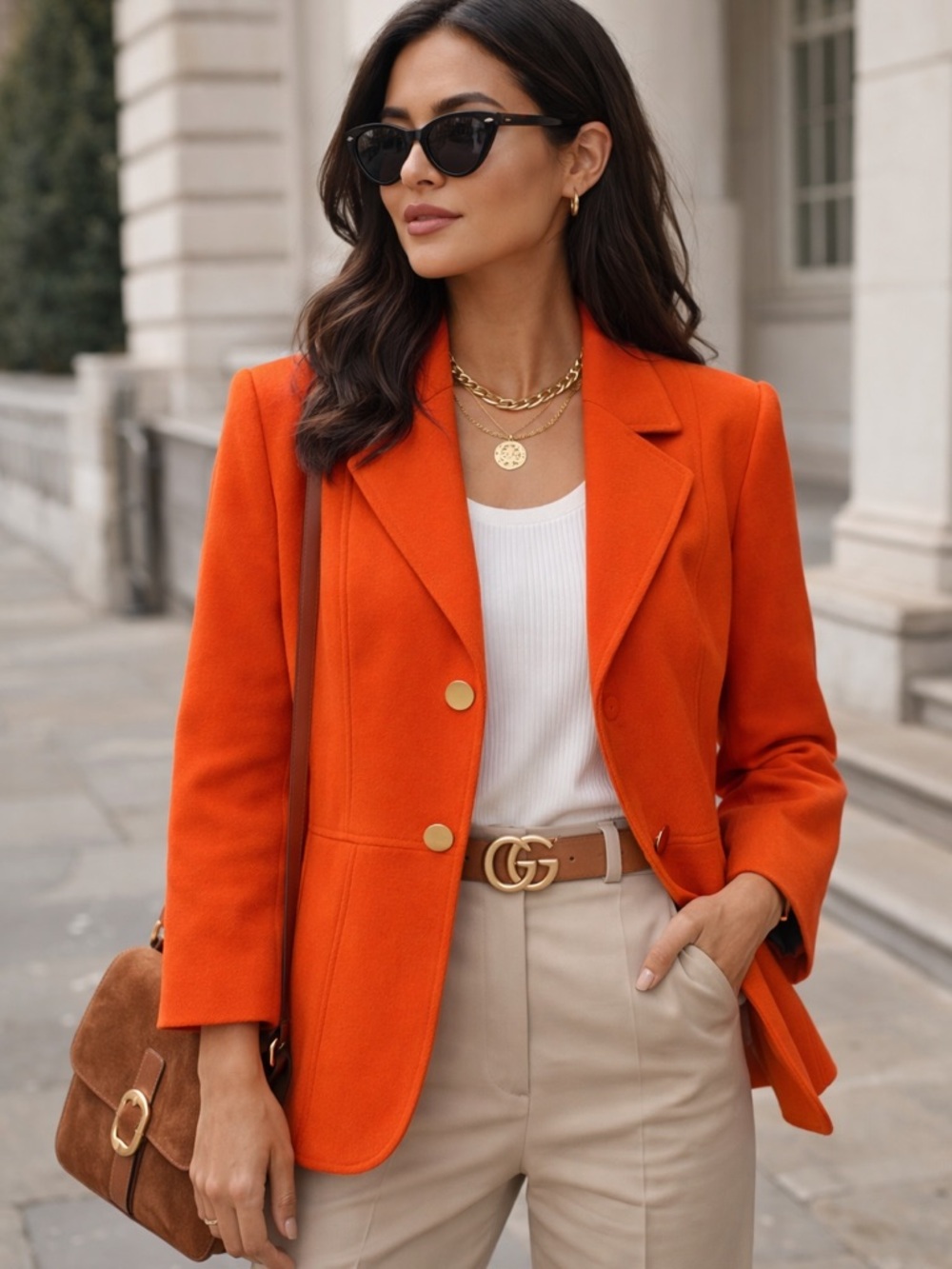 Women’s Orange Blazer